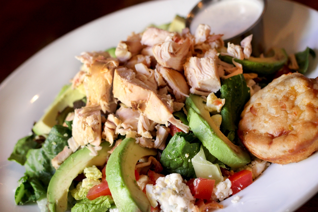 Cobb Salad with muffin.