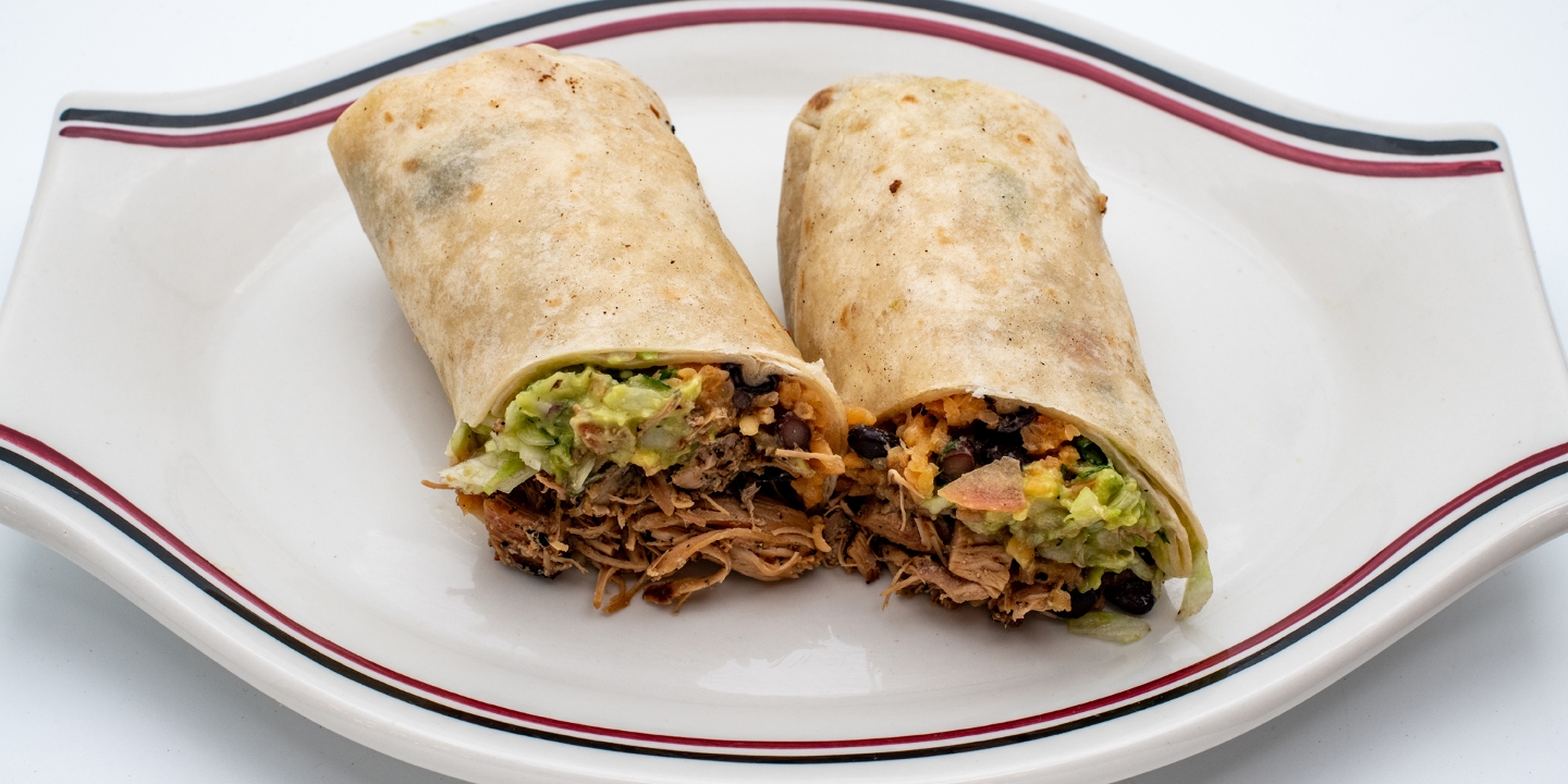 No Gluten Carnitas Burrito.