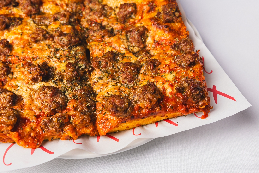 Sausage Sicilian Pie.
