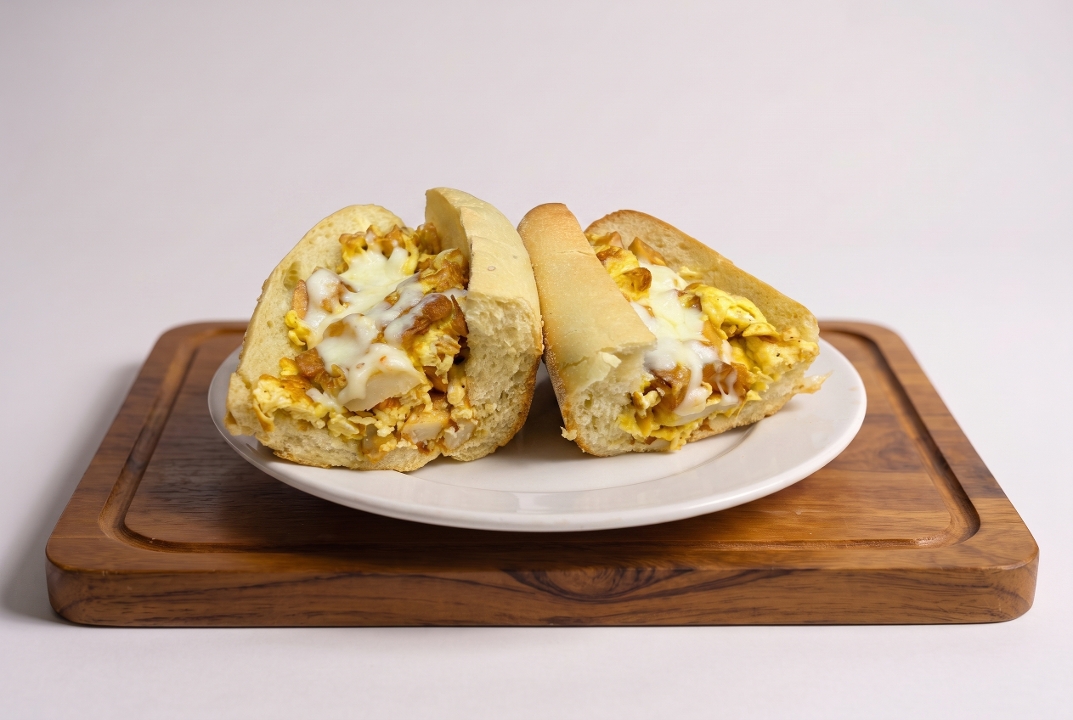 Potato & Eggs Sandwich.