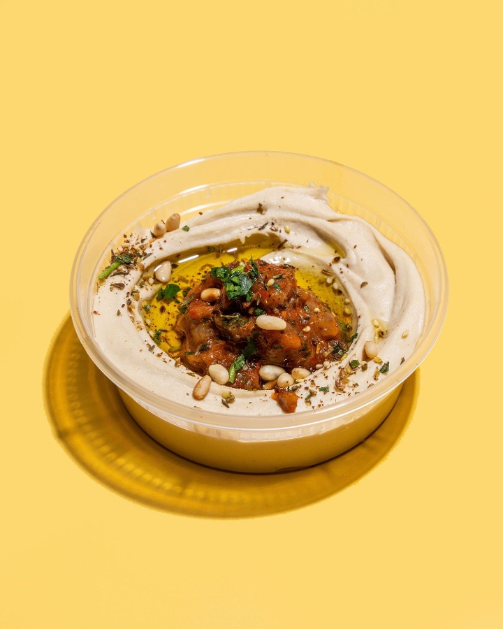 Smokey and Spicy eggplant hummus.