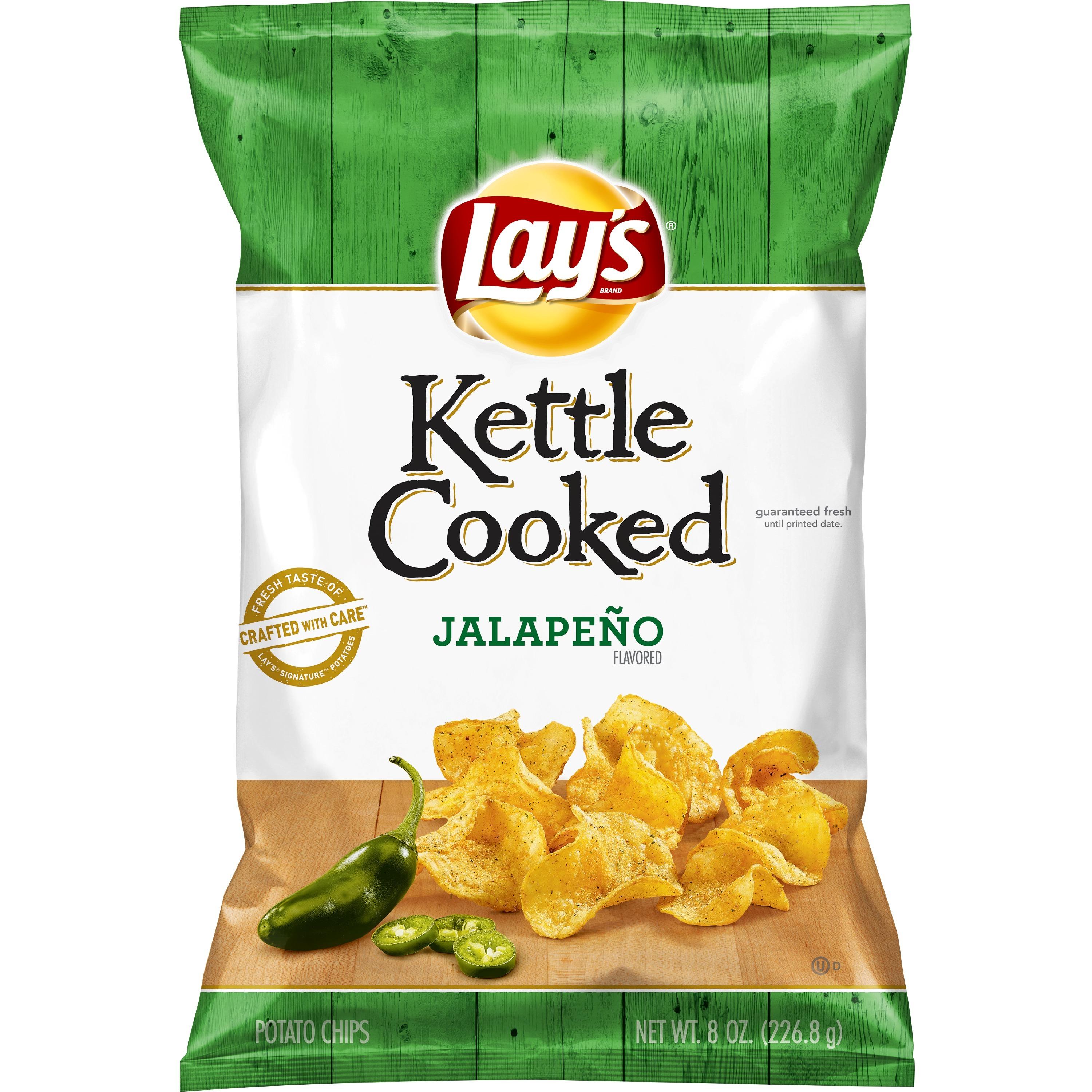 Lay's Kettle Cooked Chips Jalapeño - 8.0 OZ.