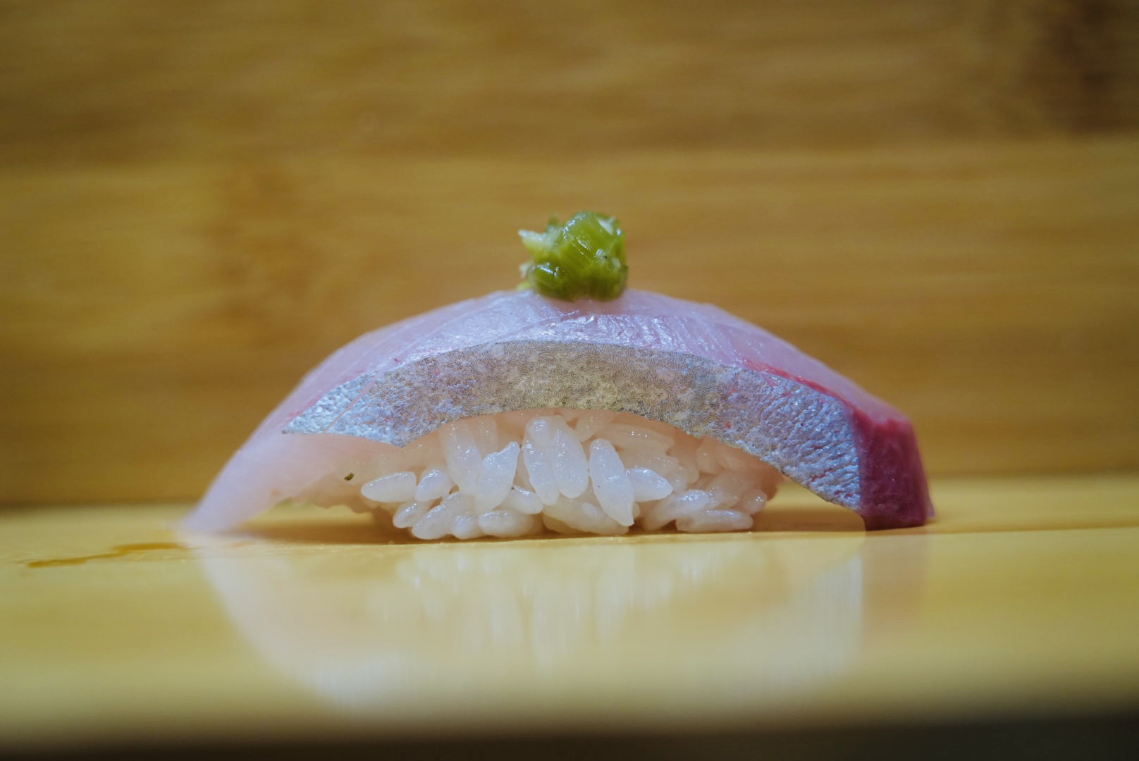 Kanpachi Kizame Wasabi Sushi.