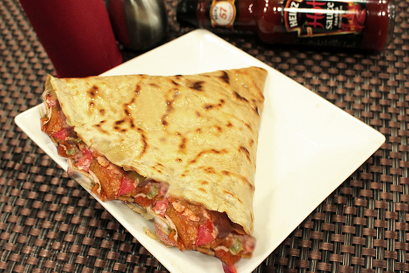 Spicy Chicken Crepe.
