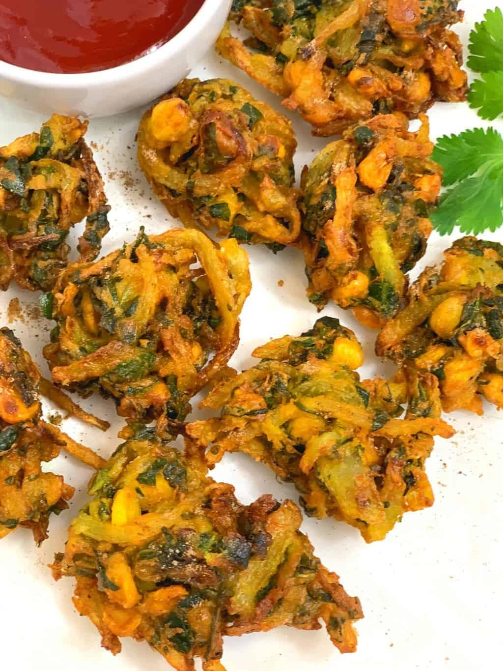 Onion & Spinach Pakora.