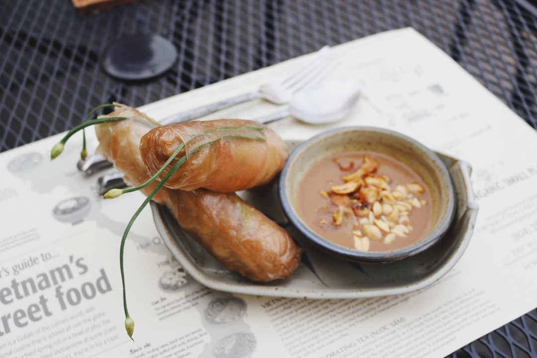 Fresh Brown Spring Rolls.