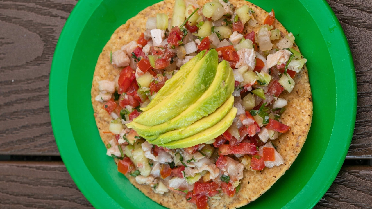 Fish Tostada.