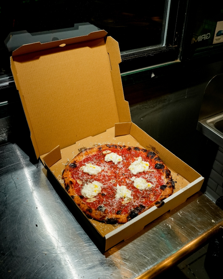 Small Tomato Stracciatella Pie.