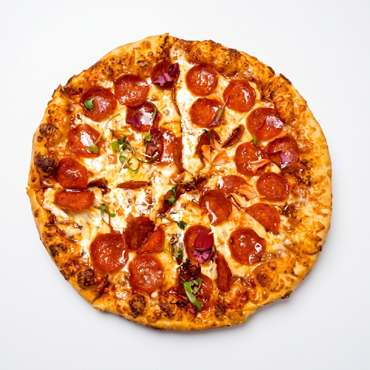Spicy Honey Pepperoni Pizza.