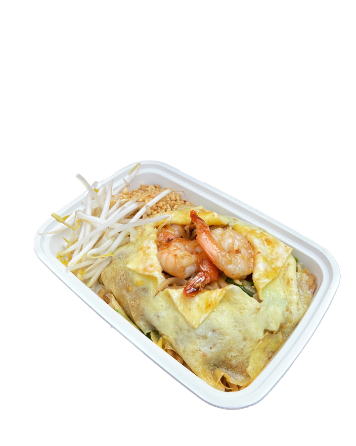 Pad Thai Goong Hor Kai.