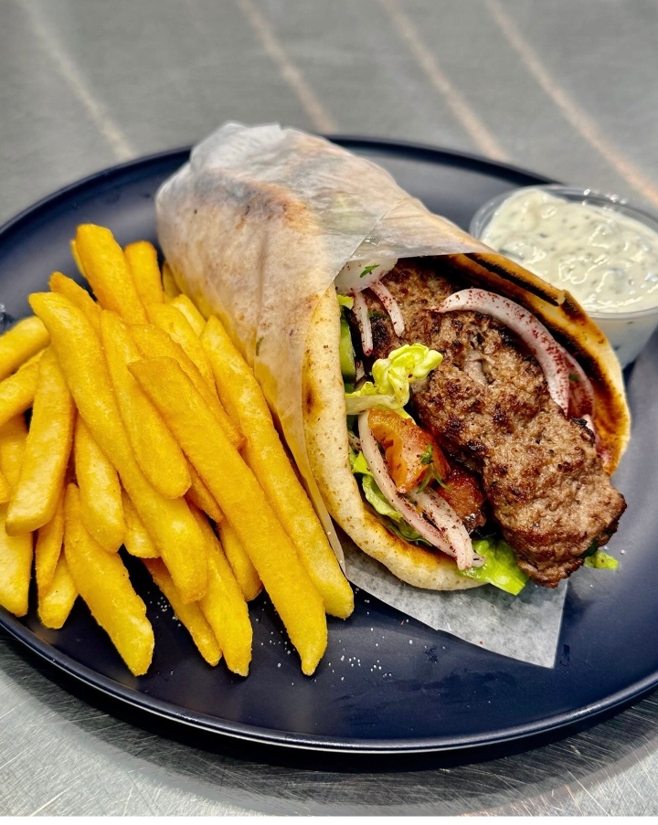 Koobideh wrap & Fries.