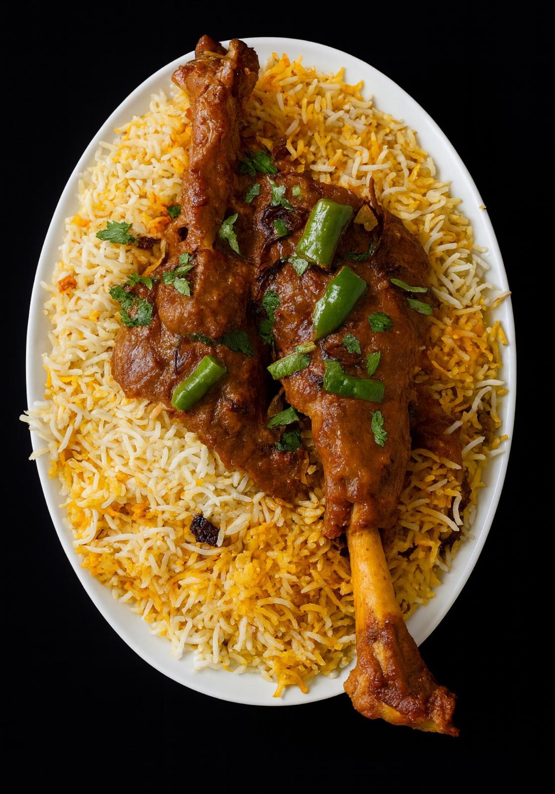Nalli Gosht Fry Piece Biryani Family Pack.