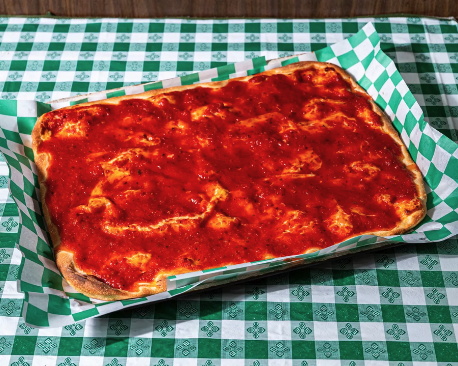 (Lg) Square Cheese Pizza.