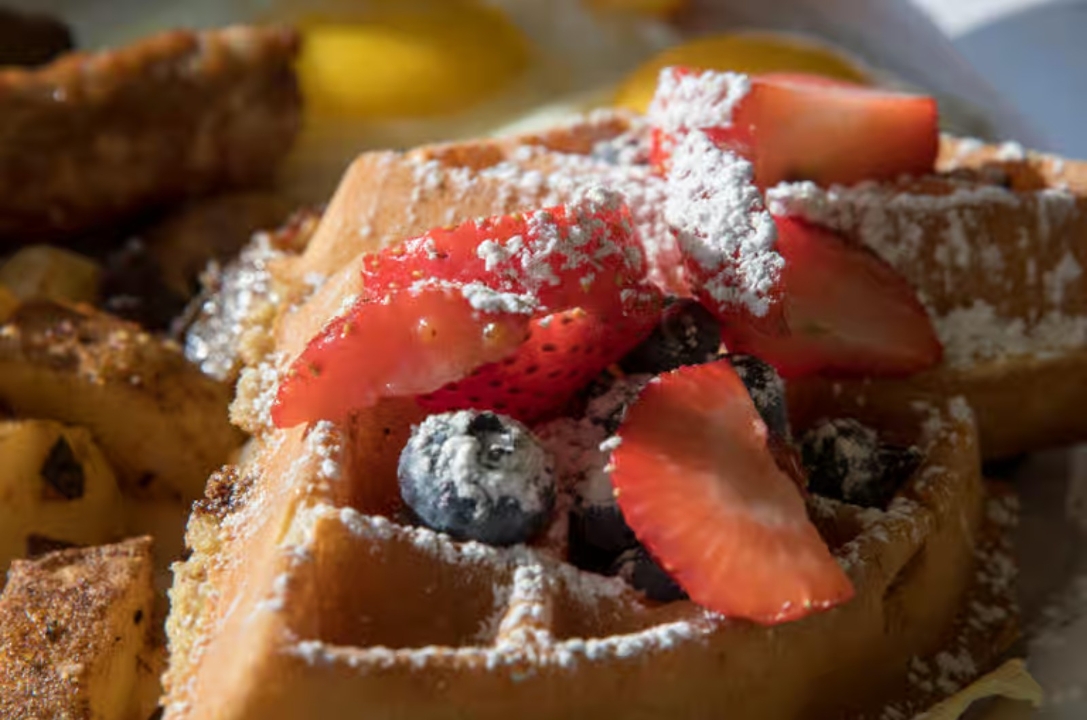 Fresh Blueberry Waffle.