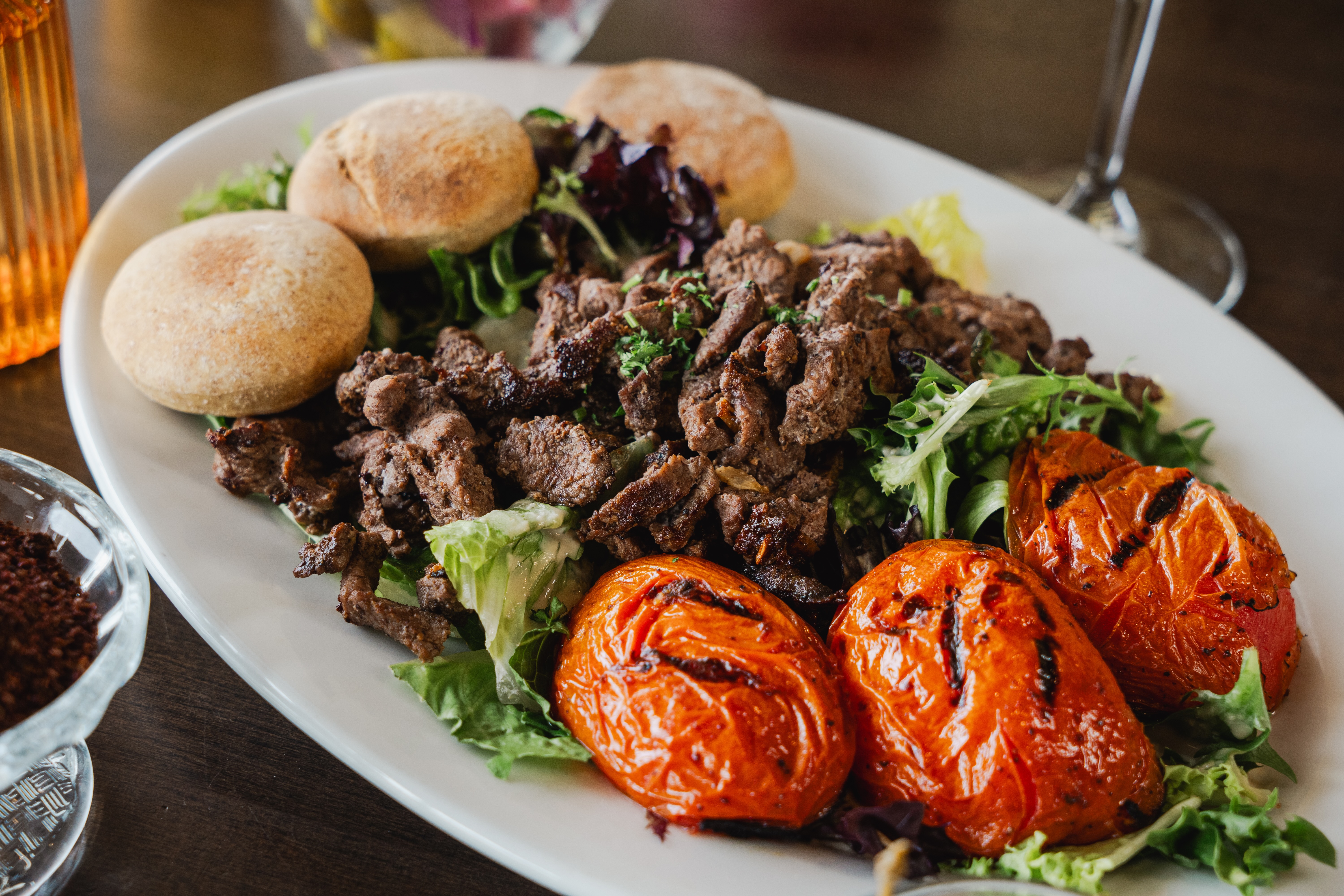 Lunch - Beef Shawermah Platter.