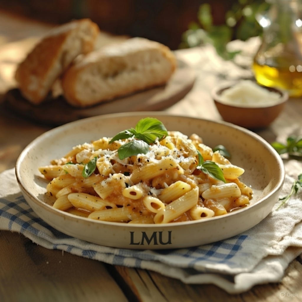 Bluff Butter Pasta (Pasta, Olive oil).