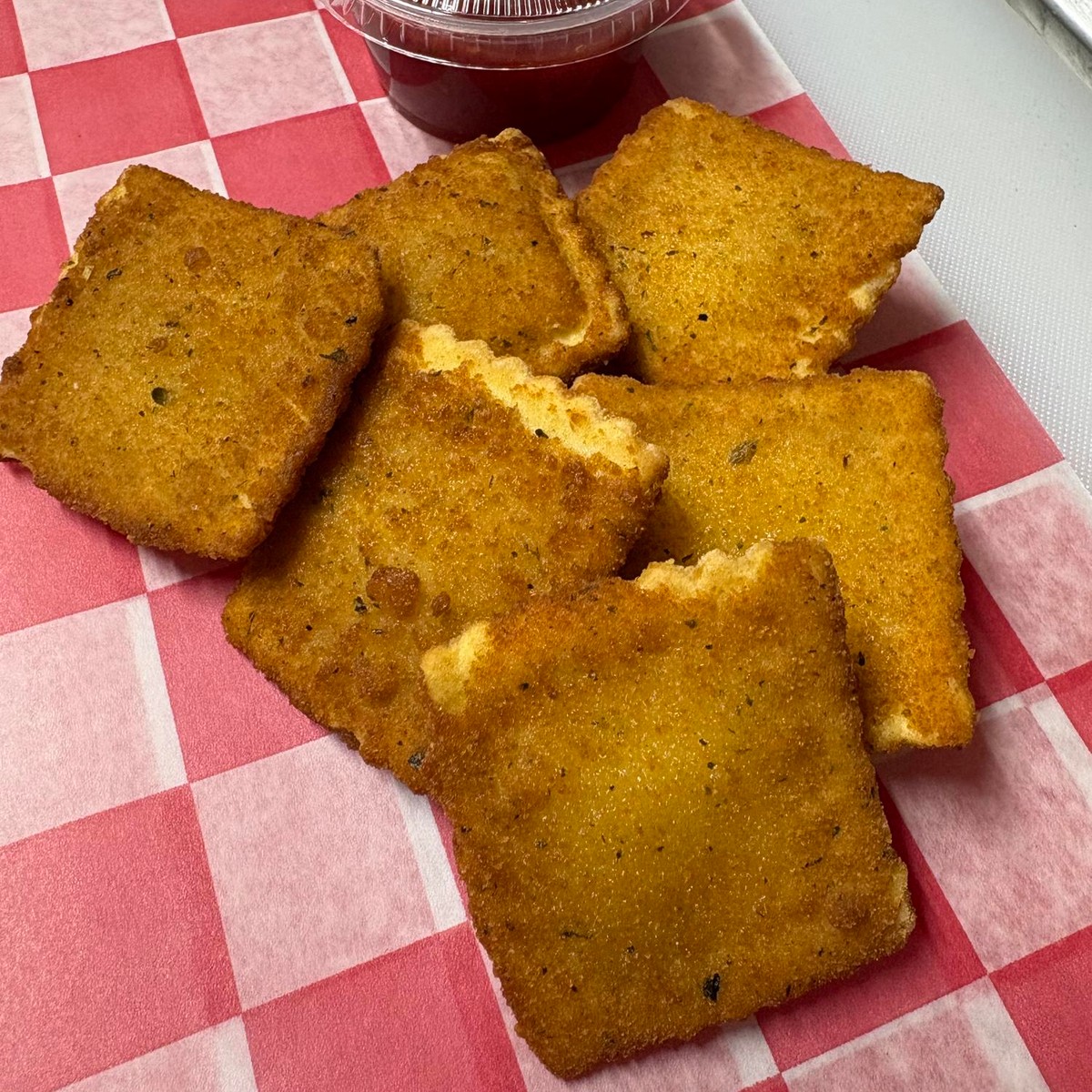 Deep Fried Cheese Ravioli.
