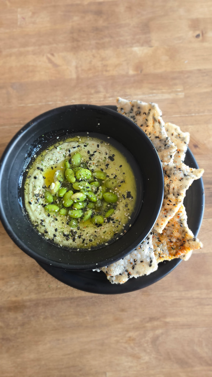 Edamame Chips & Dip.