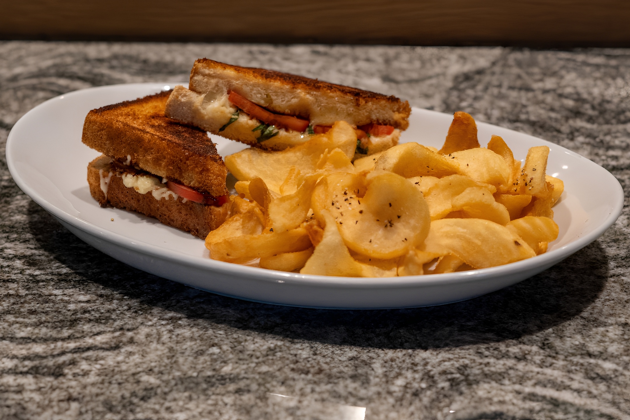 Basil-Tomato Grilled Cheese.