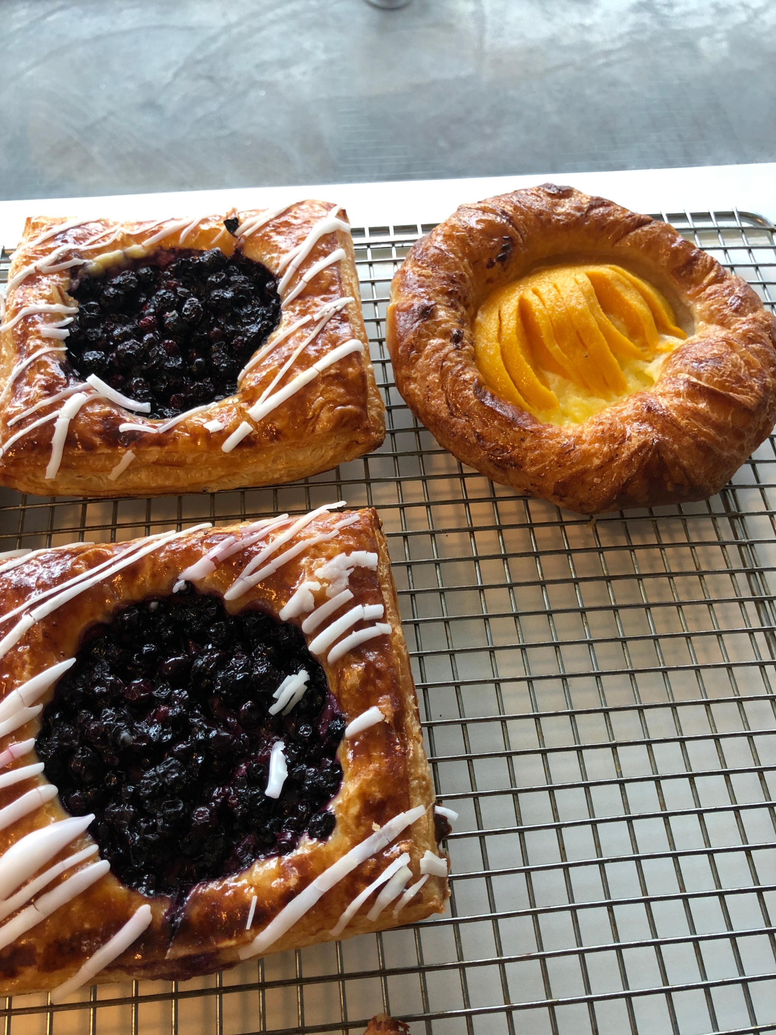 Peach - Blackberry Danish.