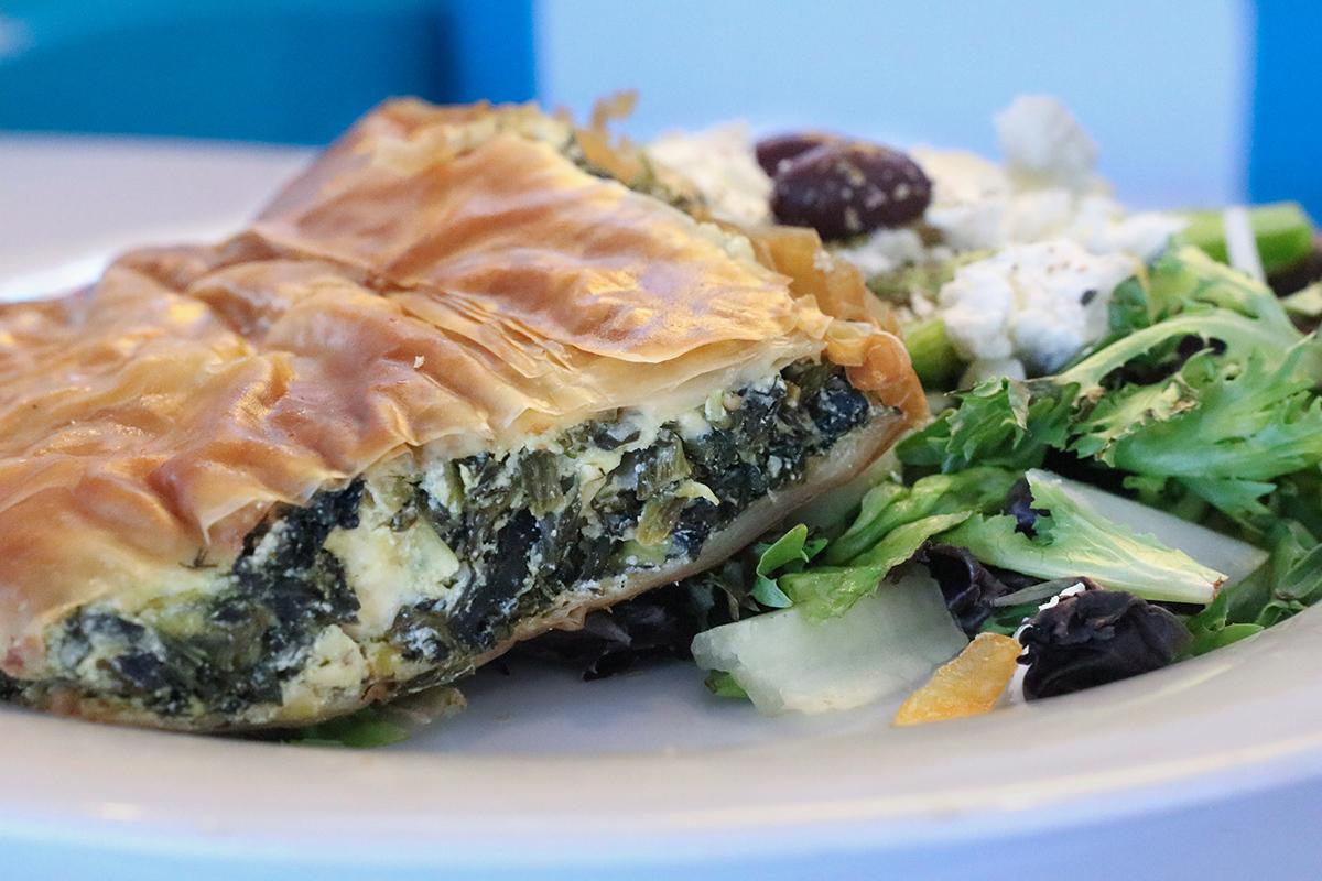 .Spinach Pie w/Greek Salad.