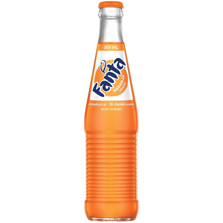 Fanta Orange, Glass Bottle.