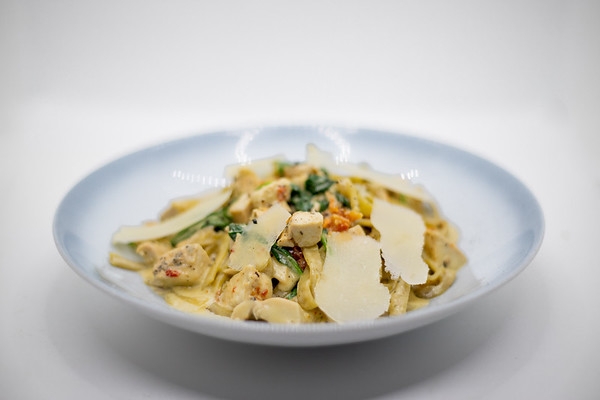 Chicken and Spinach Tagliatelle.