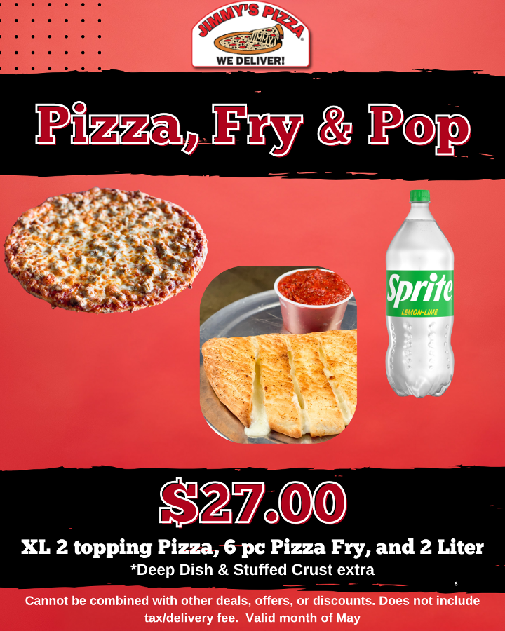XLarge 2 Top, Pizza Fry & 2L.