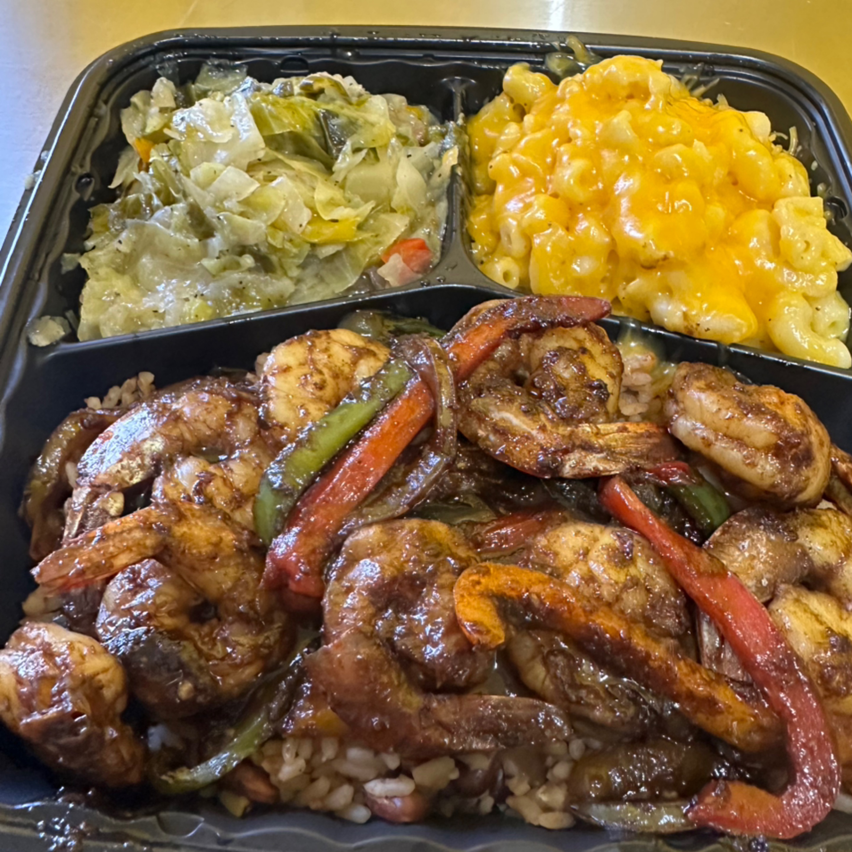 Jerk Shrimp Dinner.