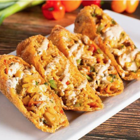 Jerk Chicken Rolls.