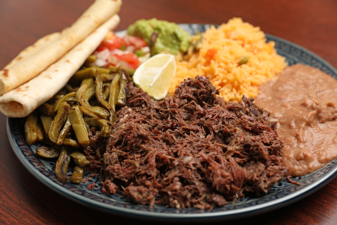 Barbacoa Plate or Al Pastor.