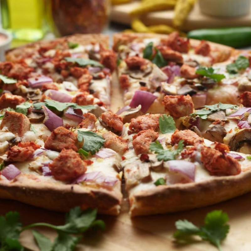 Deep Pan Plant-Based Tandoori BBQ Pizzatwist.