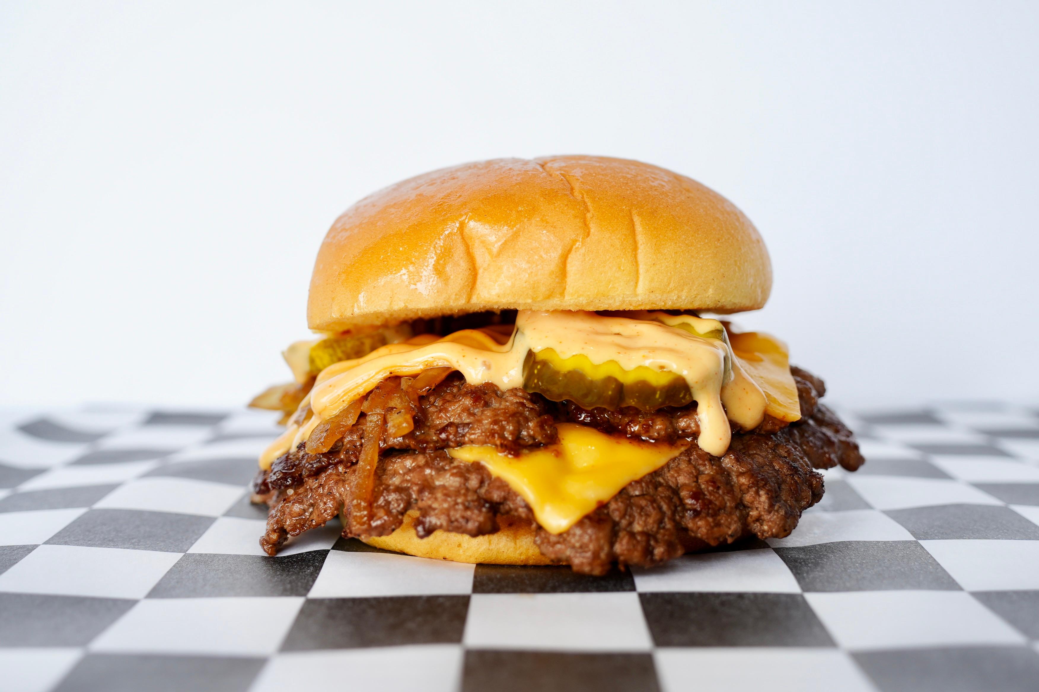 Slaw Double Classic Burger.