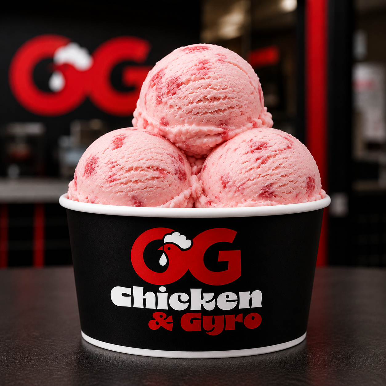 Strawberry Ice Cream.