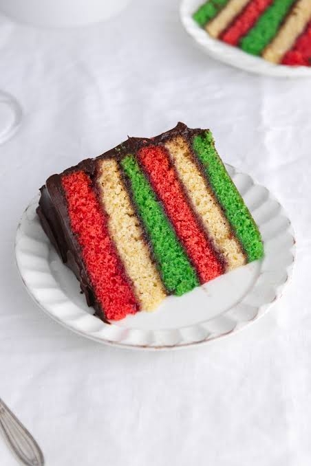 Italian rainbow cake.