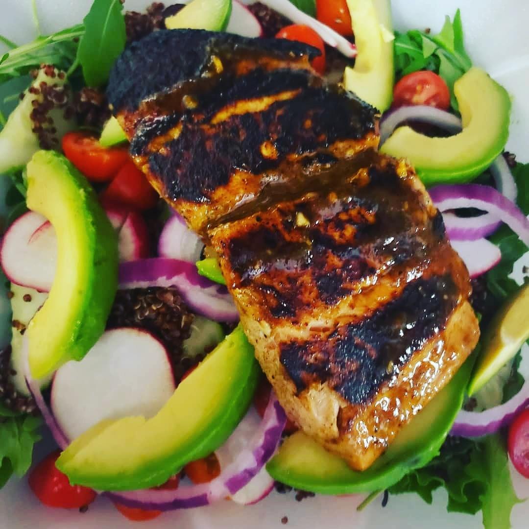 Jerk Salmon Catering.