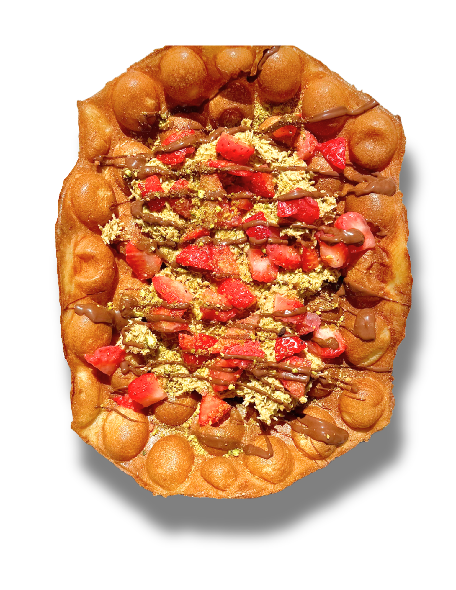 Mochi Bubble Waffle - Dubai Strawberry.