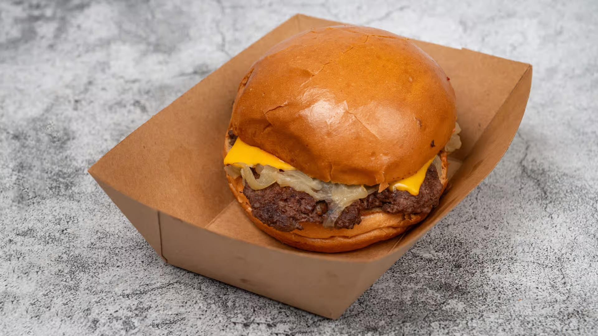 Smash Stache Cheeseburger.