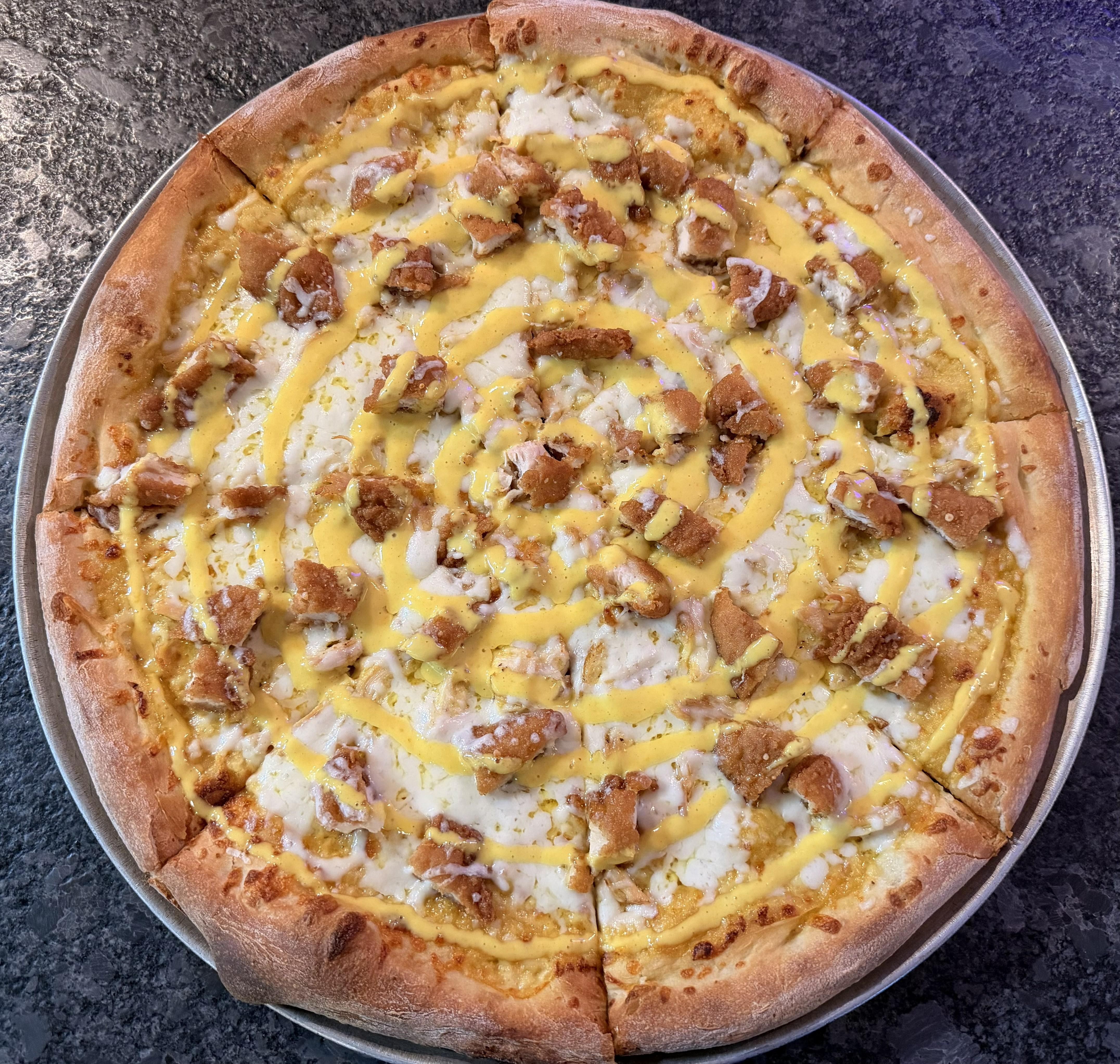 Honey Mustard Chicken Pizza.
