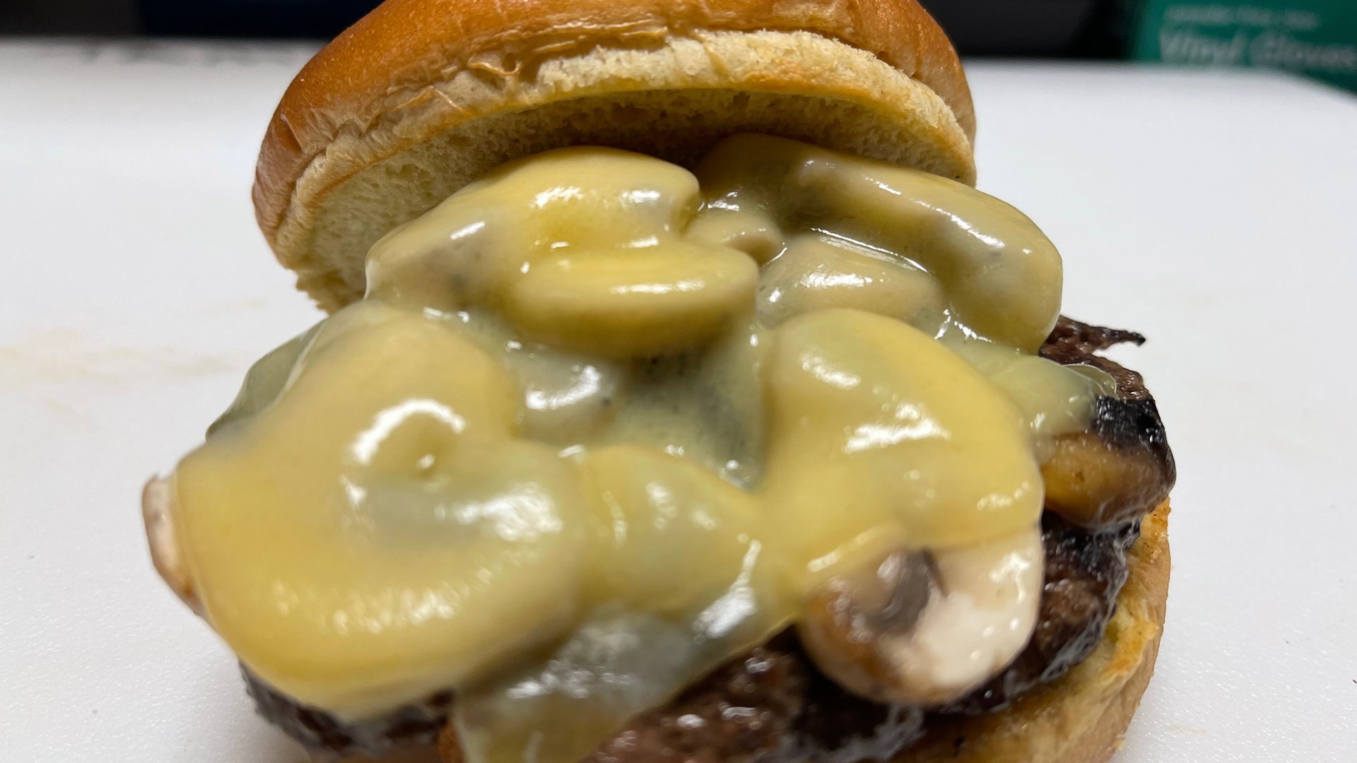 Swiss & Mushrooms Burger.