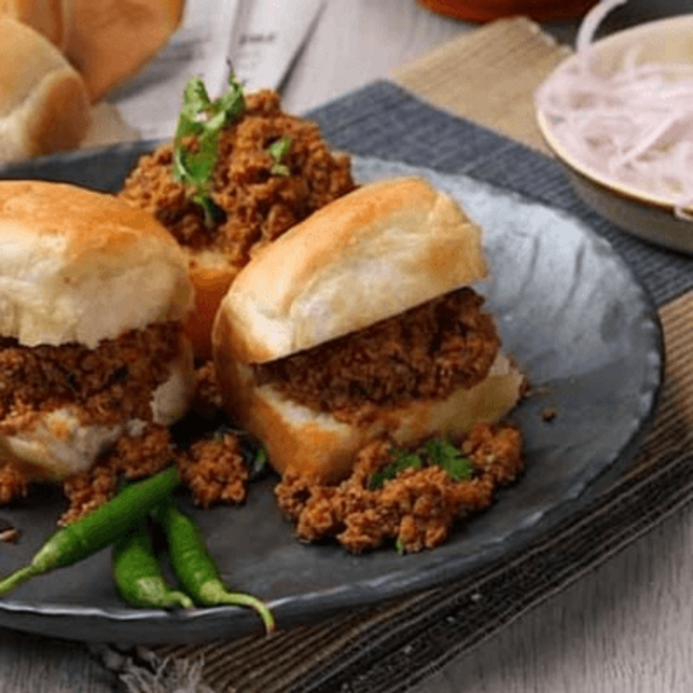 Keema Pav (Chicken Sliders).
