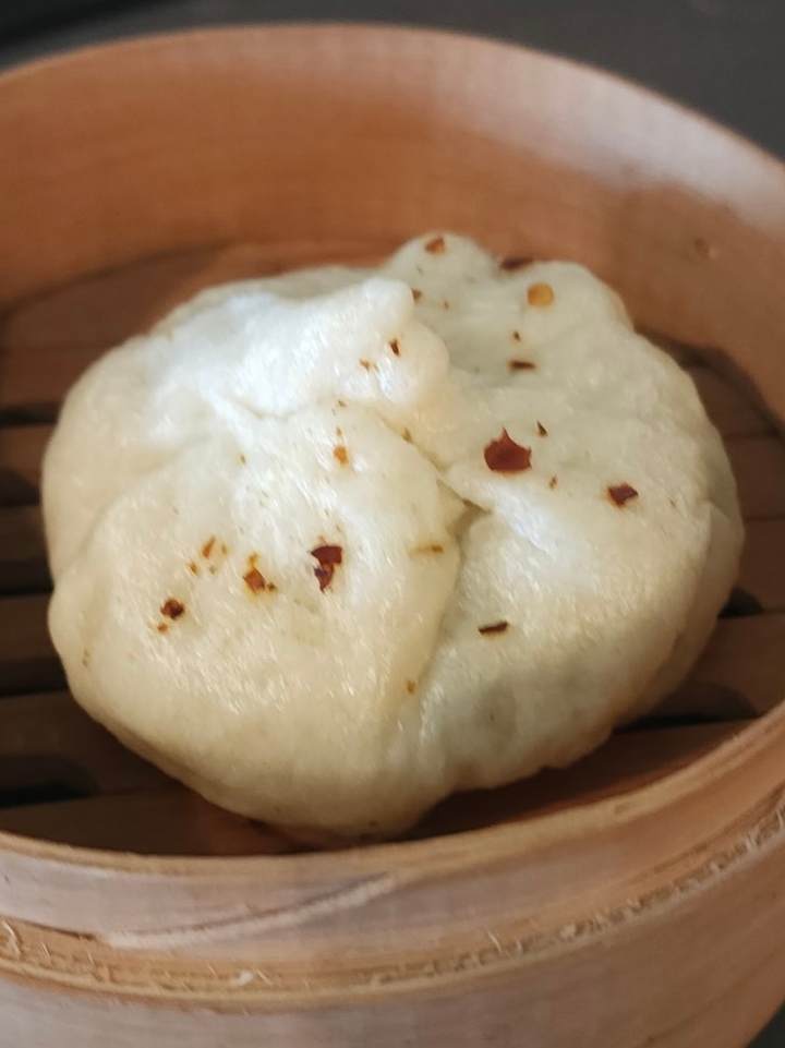 Steamed Bao Thai Basil Chicken.
