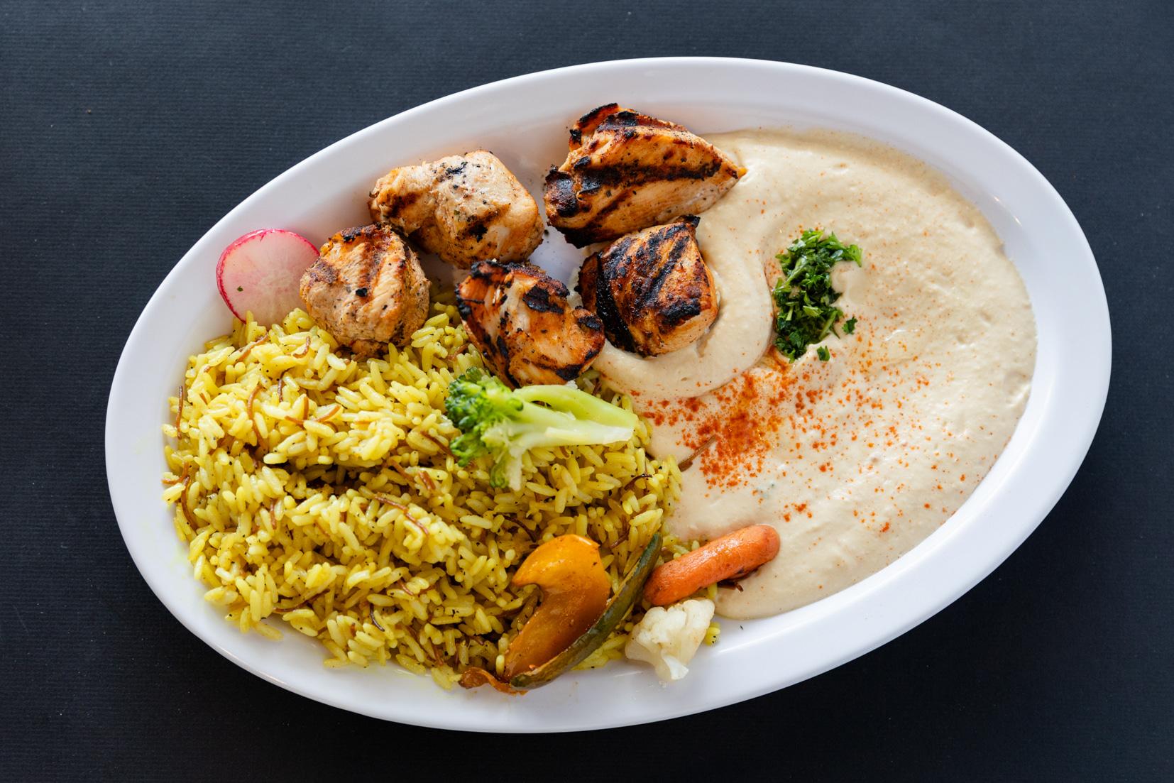 Chicken Kabob Combo.