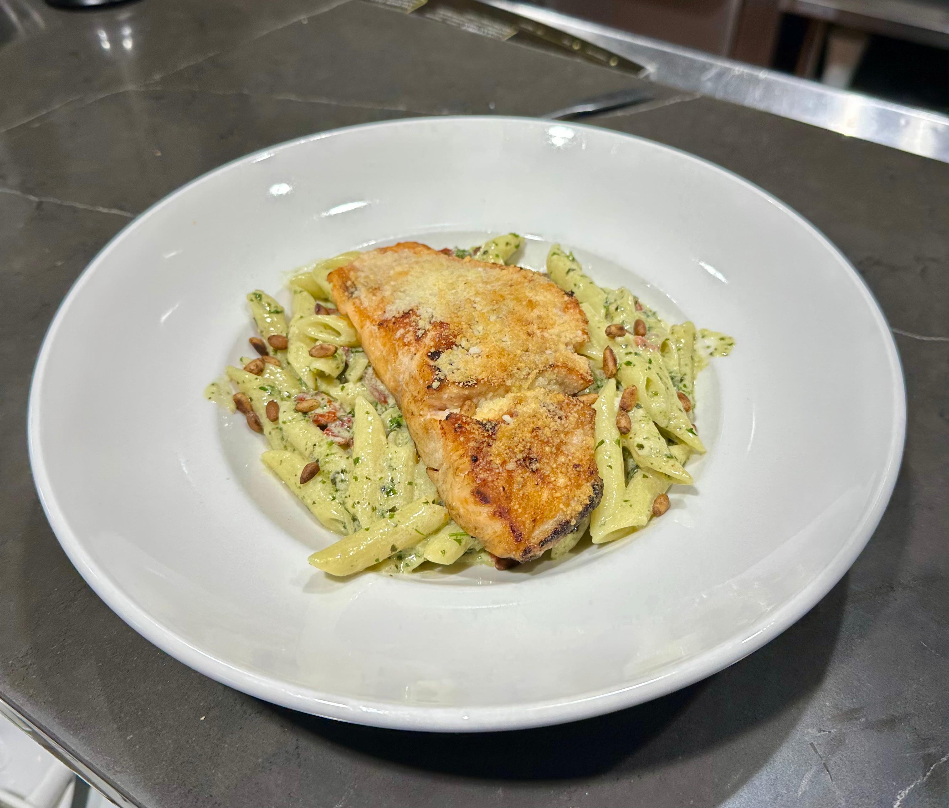 Salmon Alla Parmigiano.