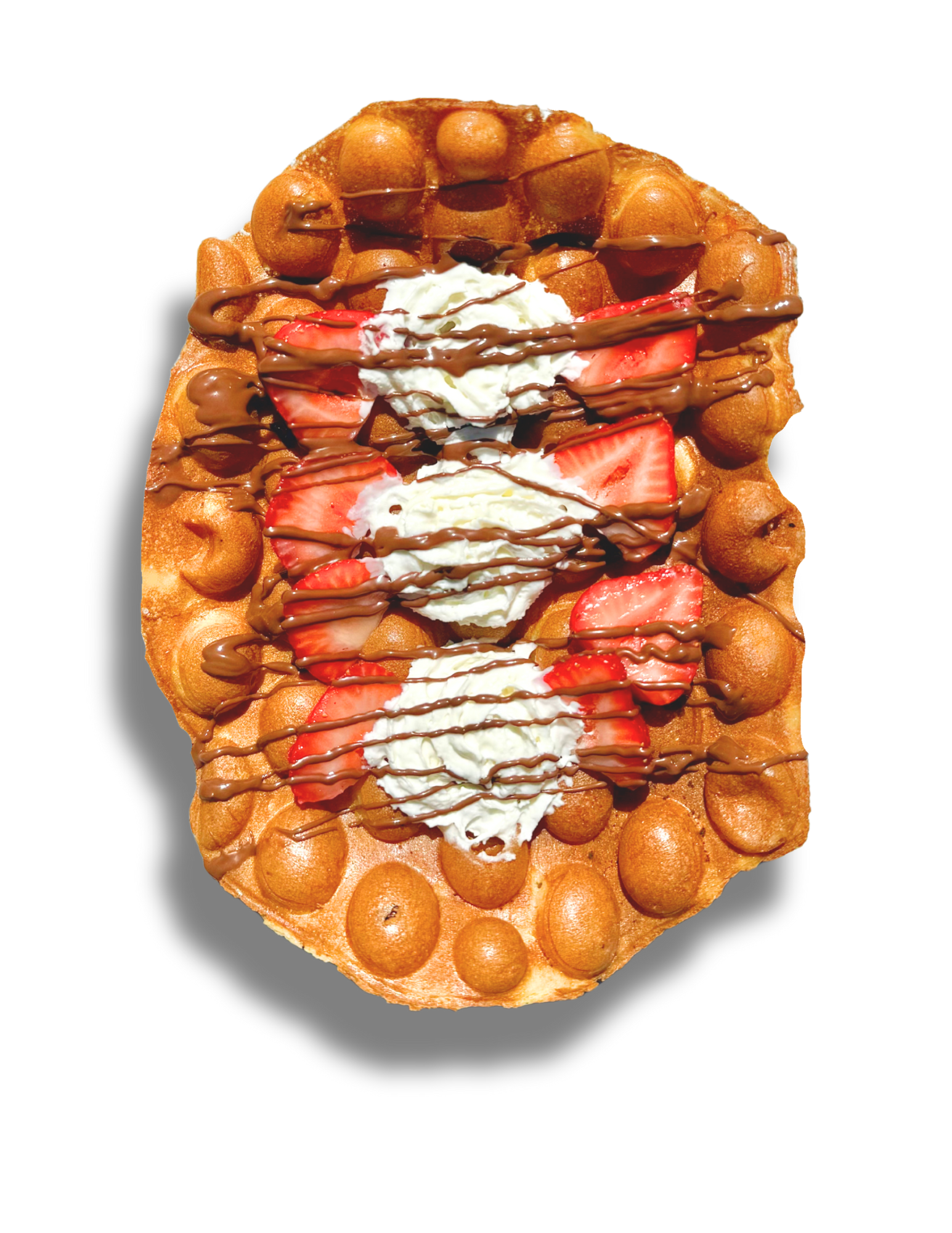 Mochi Bubble Waffle - Strawberry Nutella.