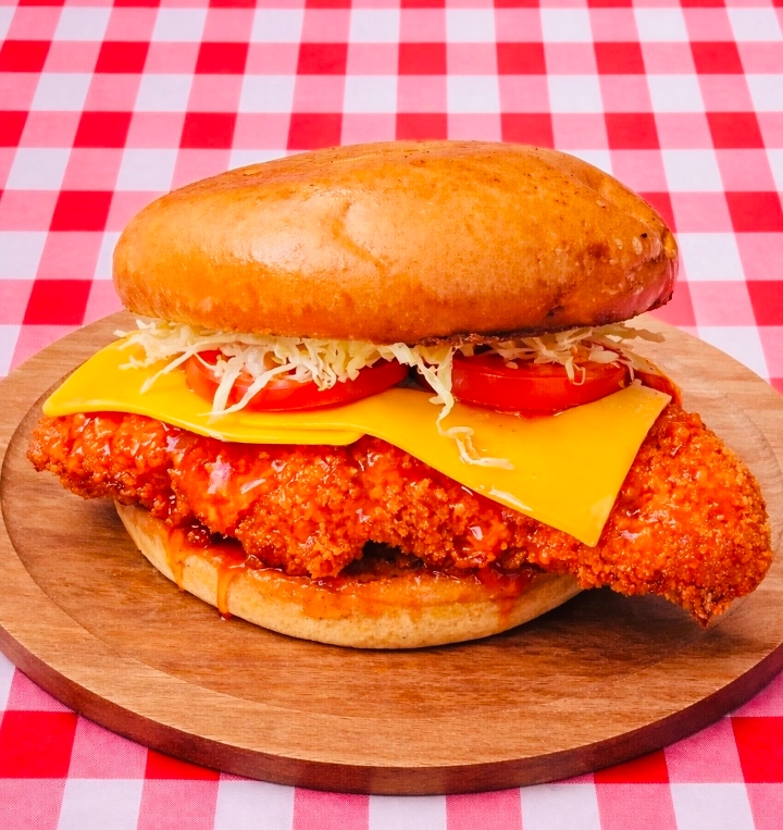 Sweet Chili Crispy Chicken Burger.