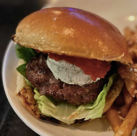 Moorish Spiced Lamb Burger.