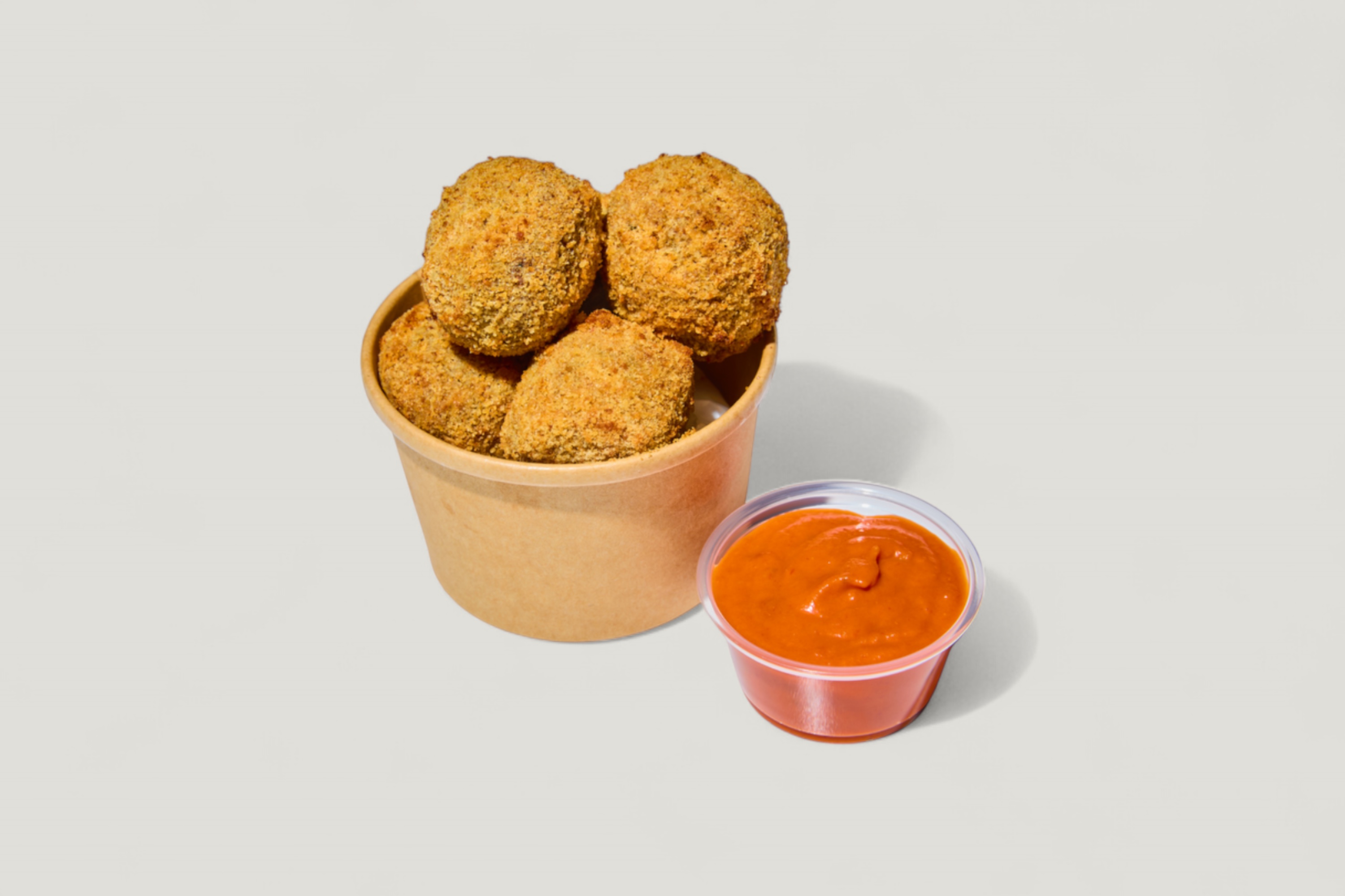 Mac'n'Cheese Balls with Vodka sauce.