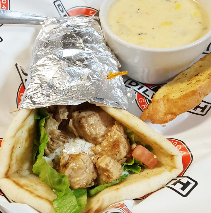 GREEK CHICKEN PITA.