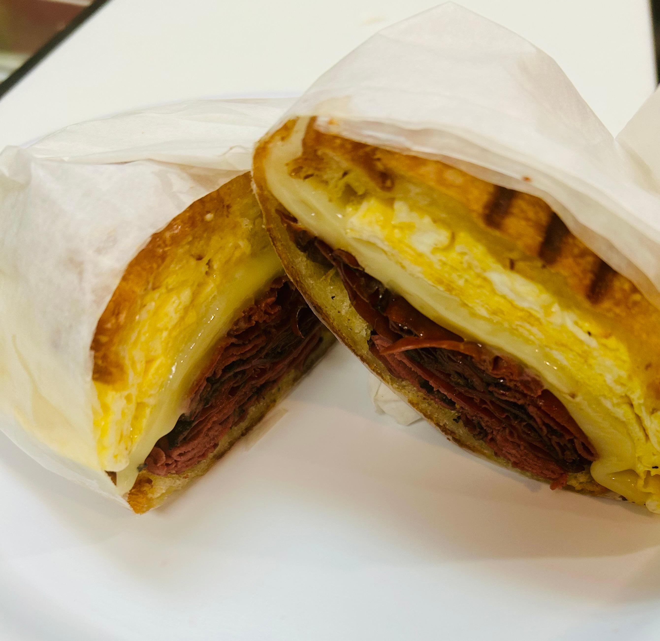 Pastrami Egg And Swiss.
